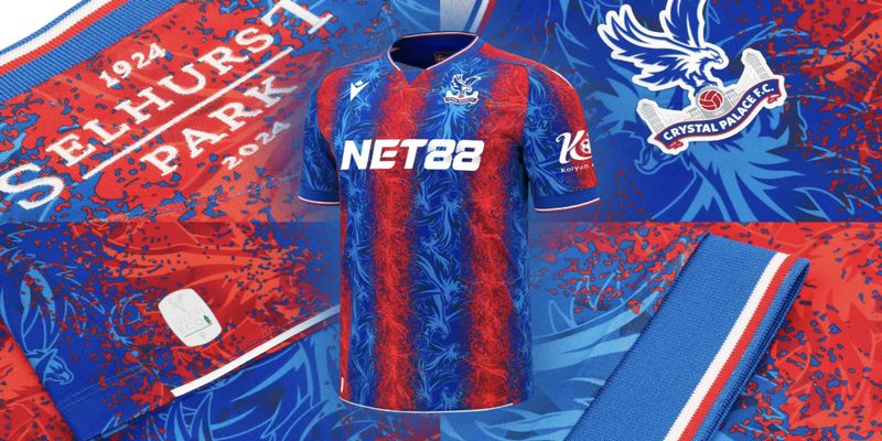 Net88 tài trợ áo đấu cho clb Crystal Palace mùa giải 2024